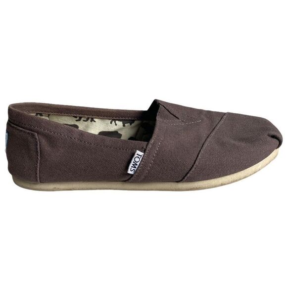 TOMS WOMEN'S Ash Gray Canvas Flats US 6.5 - Picture 1 of 8